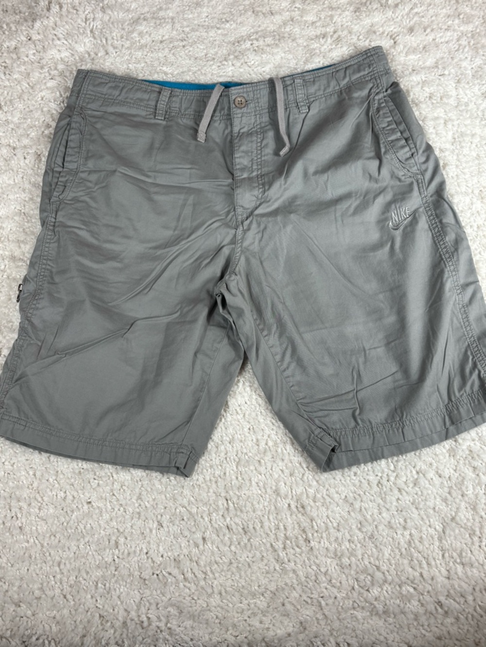 Nike Sportswear Men’s Gray Cotton Drawstring Shorts XXL